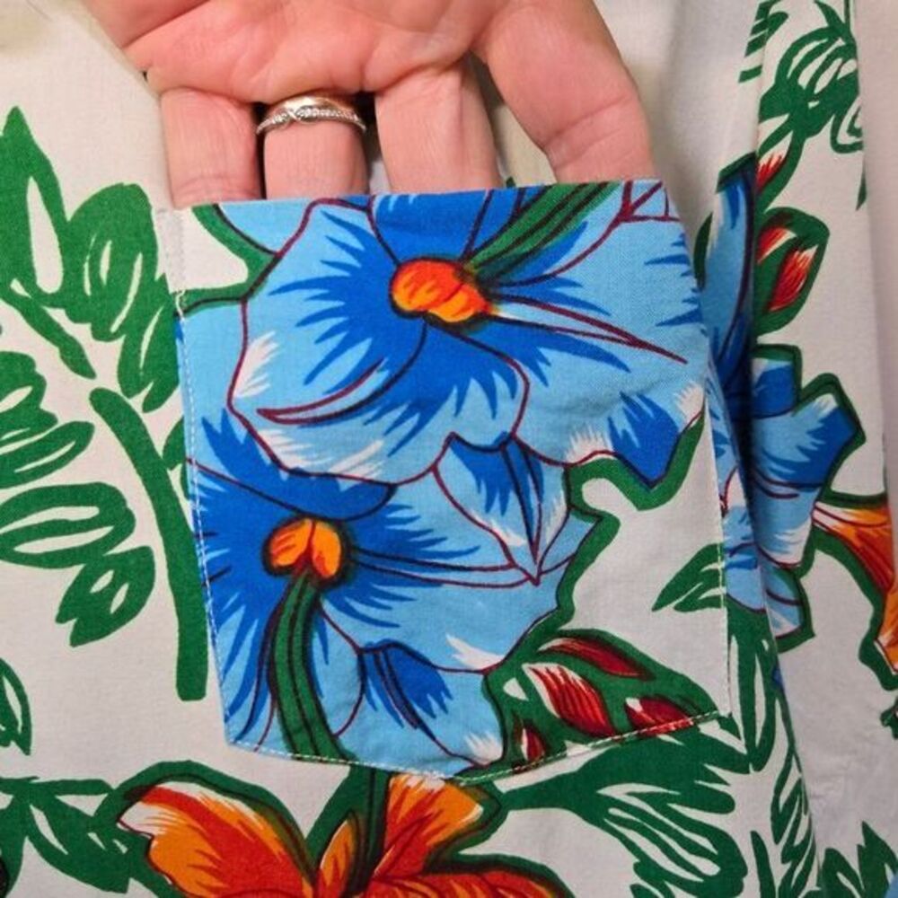Vintage Kennington Hawaiian Shirt Men Medium Bright Floral Tropical‎ Pappi Chulo - Picture 4 of 8